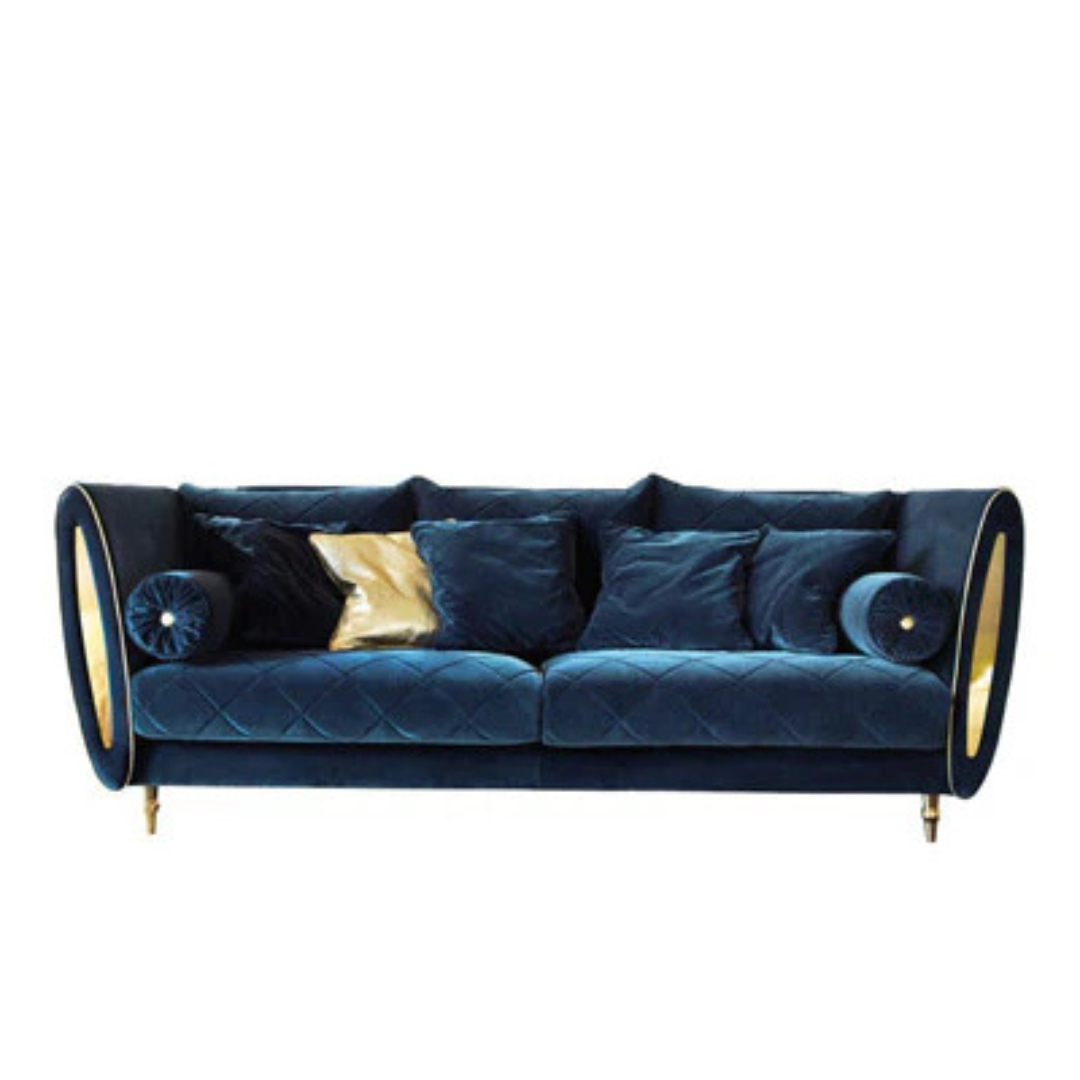 Luxury 3 seater velvet sofa