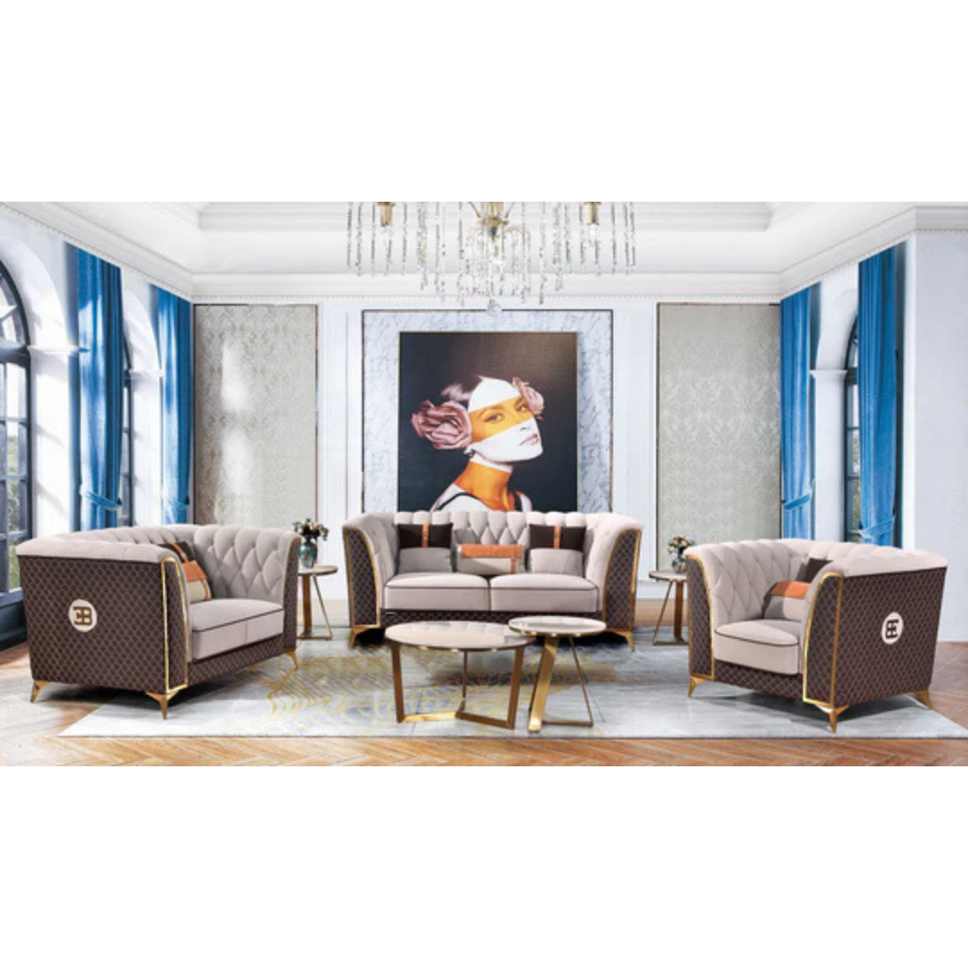 European luxury leather sofa