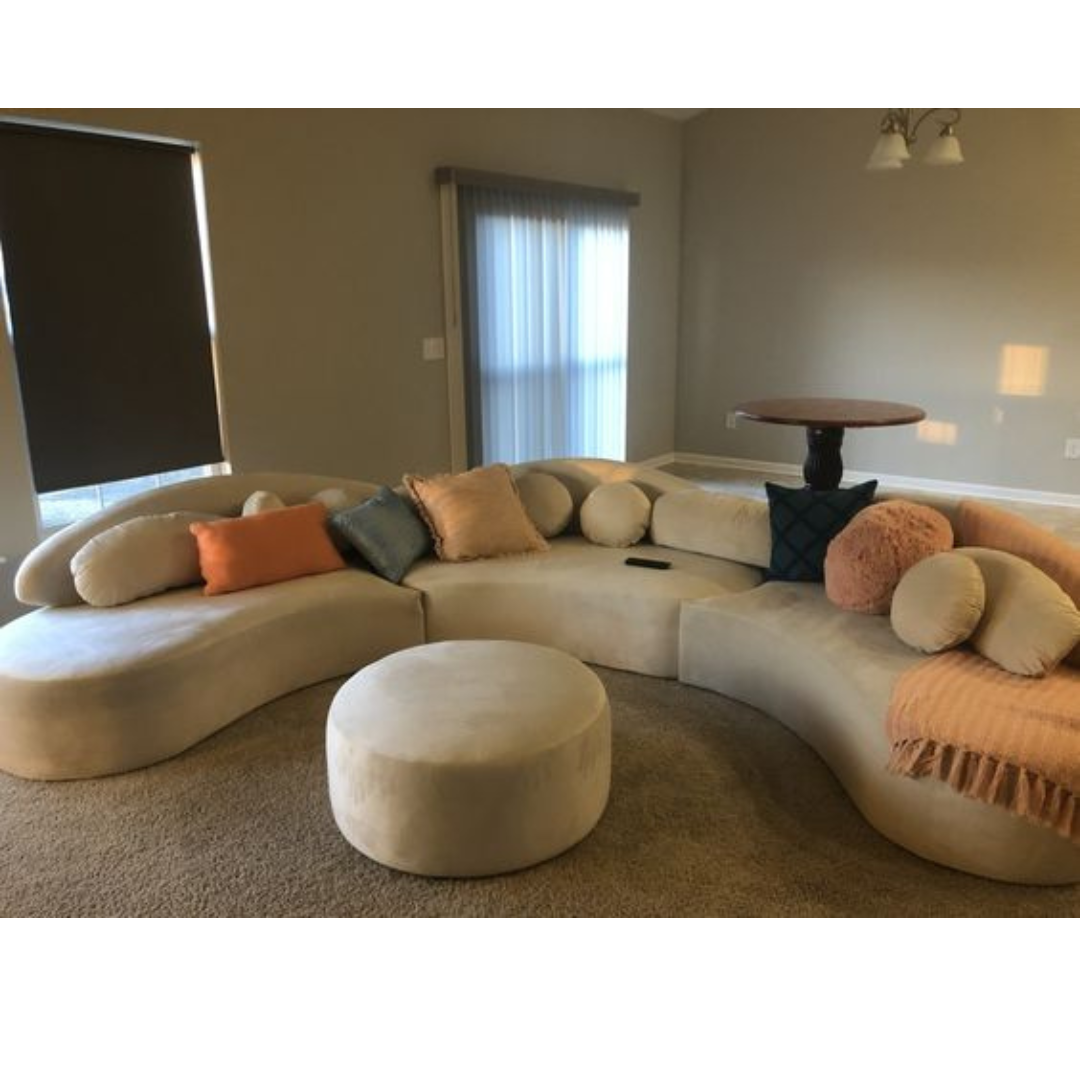 Ether 7-Seat Round Sectional Sofa with Ottoman