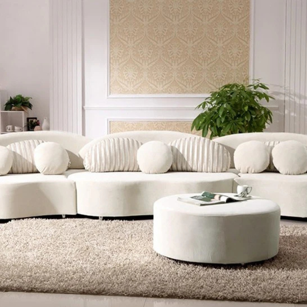Ether 7-Seat Modular Sofa Round Sectional Sofa with Ottoman