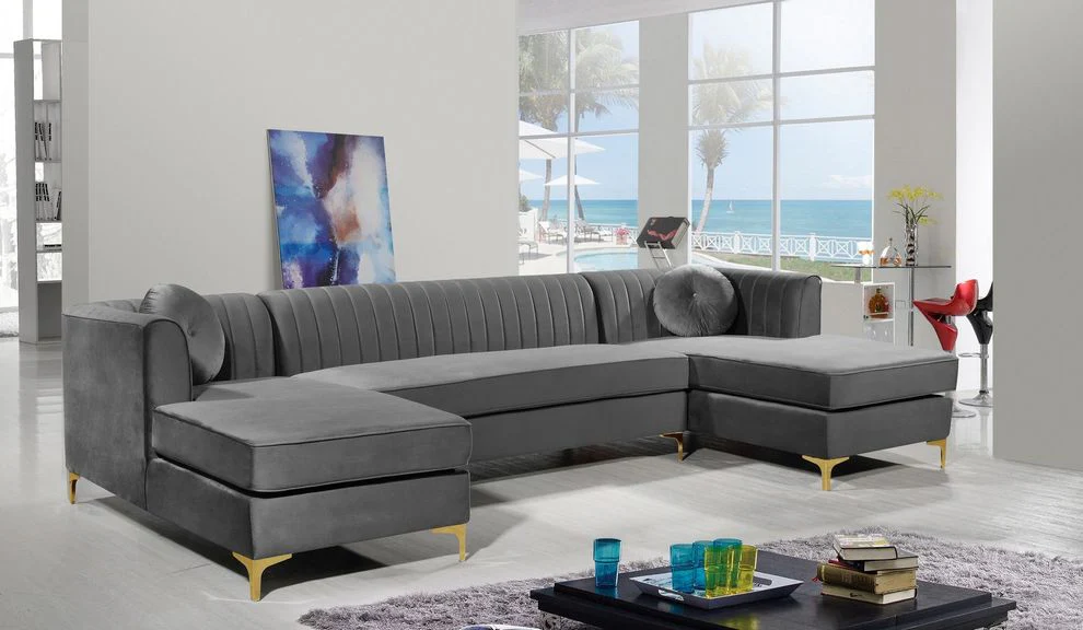 Modern Gray Sectional Sofa