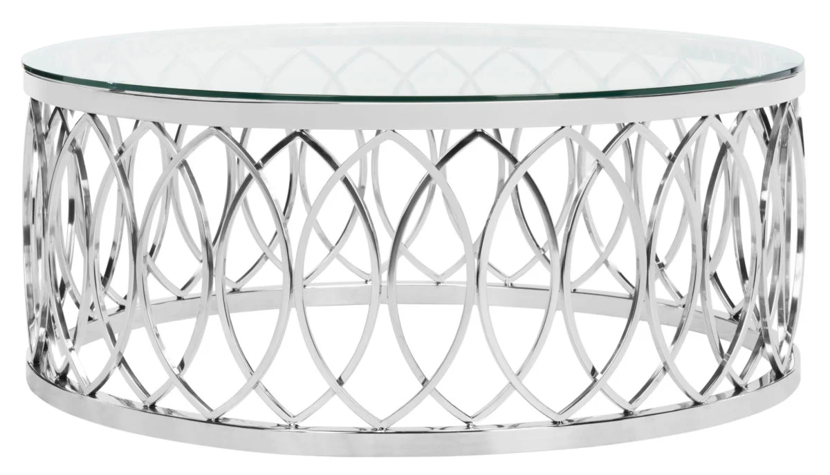 Kaufled Round Glass Coffee Table