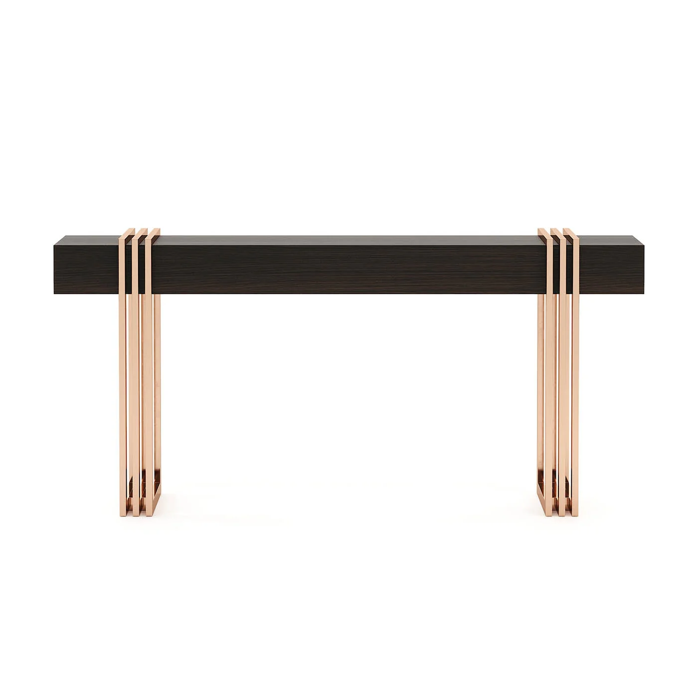 Trish Console Table Stainless Steel in Rose Gold