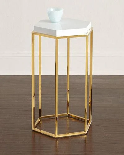 Tamra wood Top Frame End Table