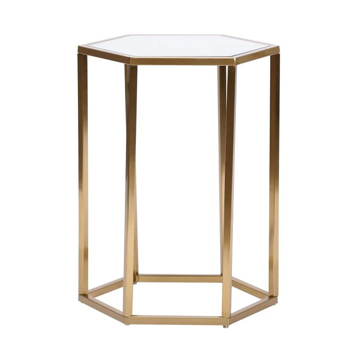 Tamra Glass Top Frame End Table