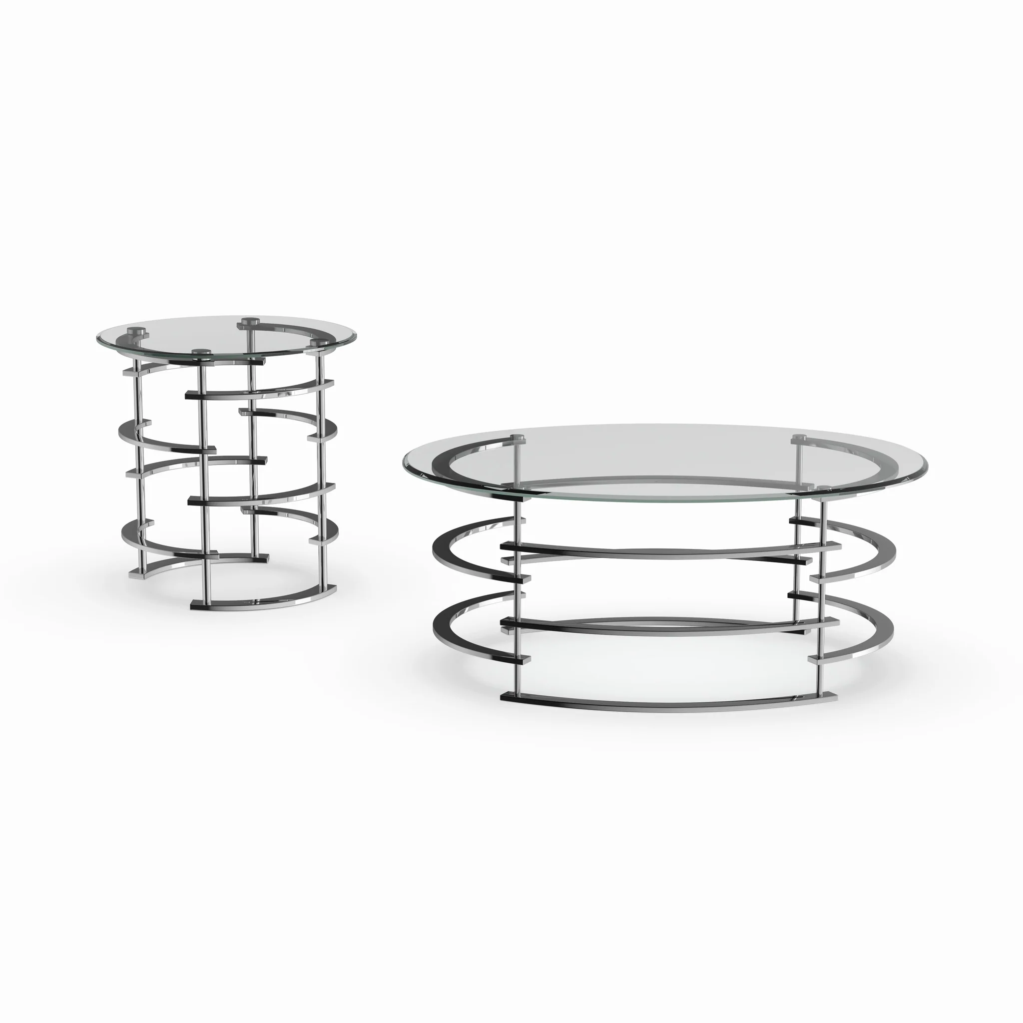 Odella Contemporary 2-piece Accent Table Set