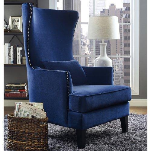 Stonehill Velvet Wingback Chair