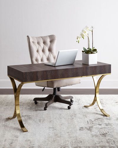 Modern BrownBlack Office/Writing Desk 