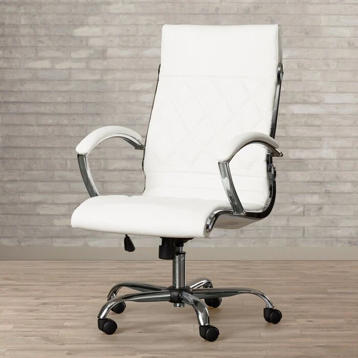 Leamon White Executive Chair