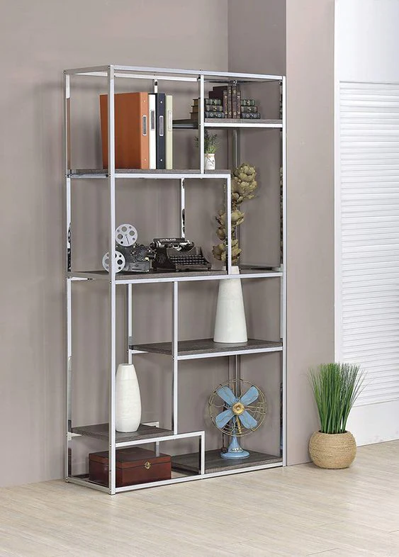 Contemporary 6 Shelf Book Case
