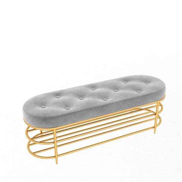 Ezra Stainless Steel Shoe Bench