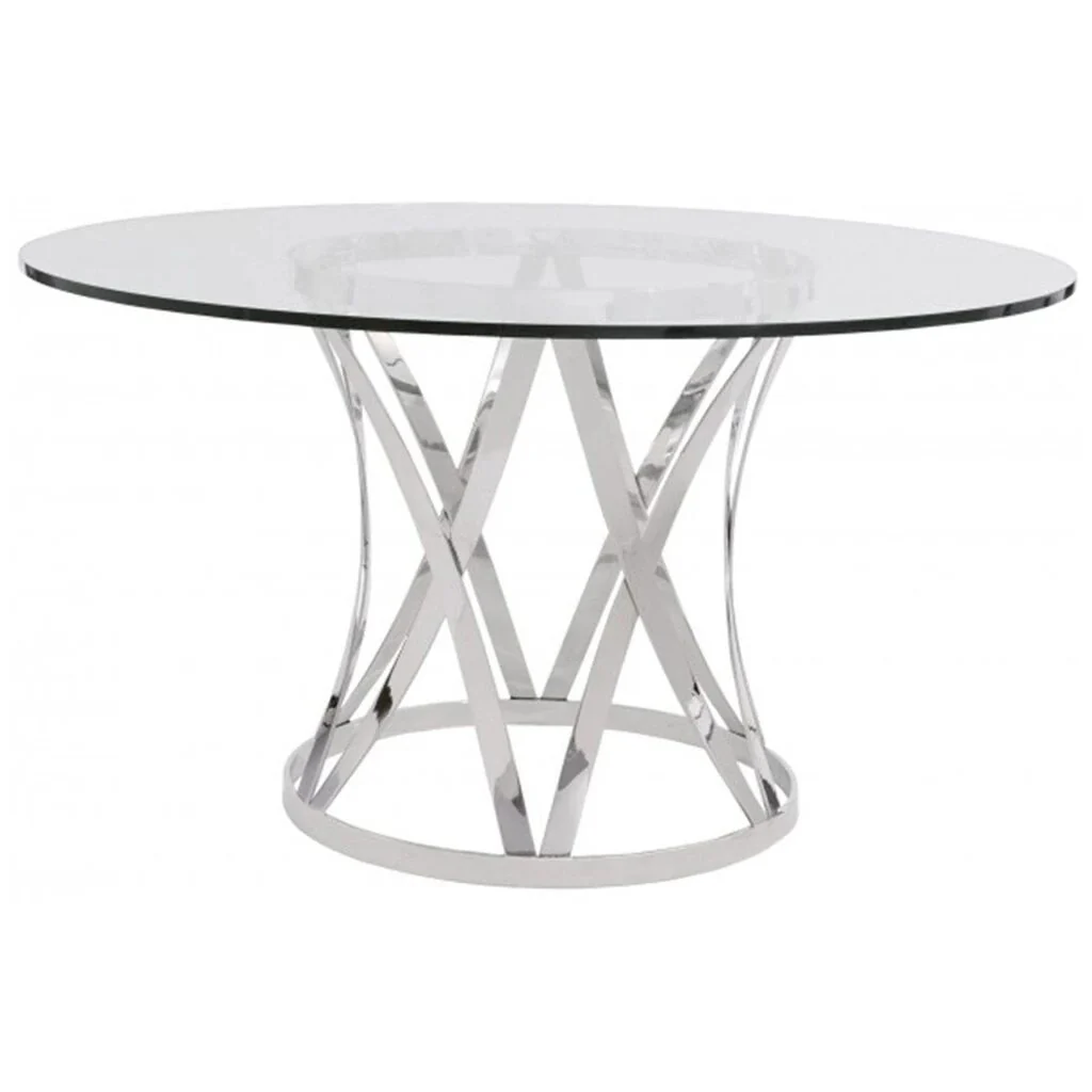 Bern Stainless Steel Round Table with 4 Chair's