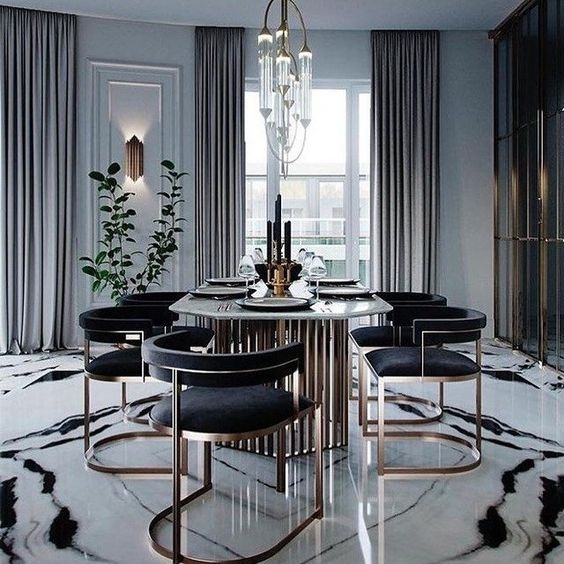 Modern Contemporary Dining Table with 4 Chair's