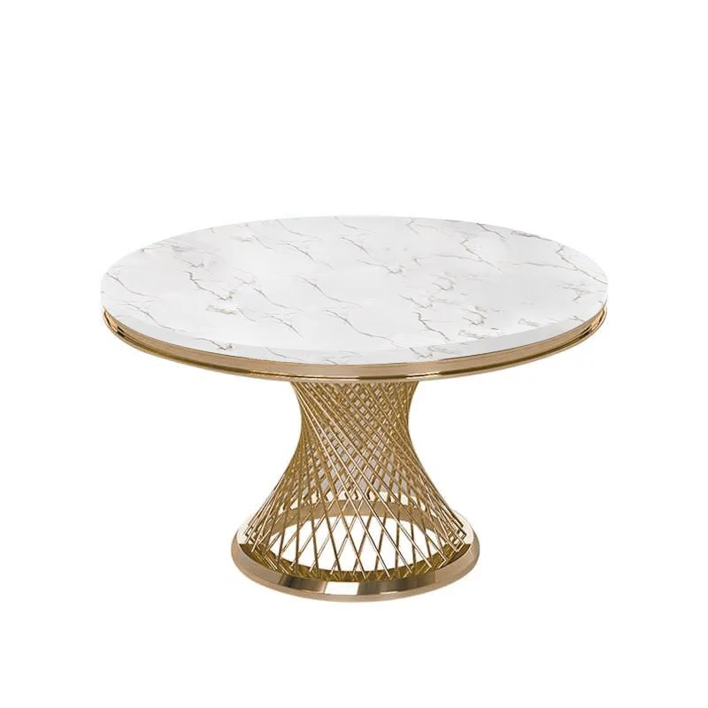 Modern 50" Round Dining Table With 4 Chair's