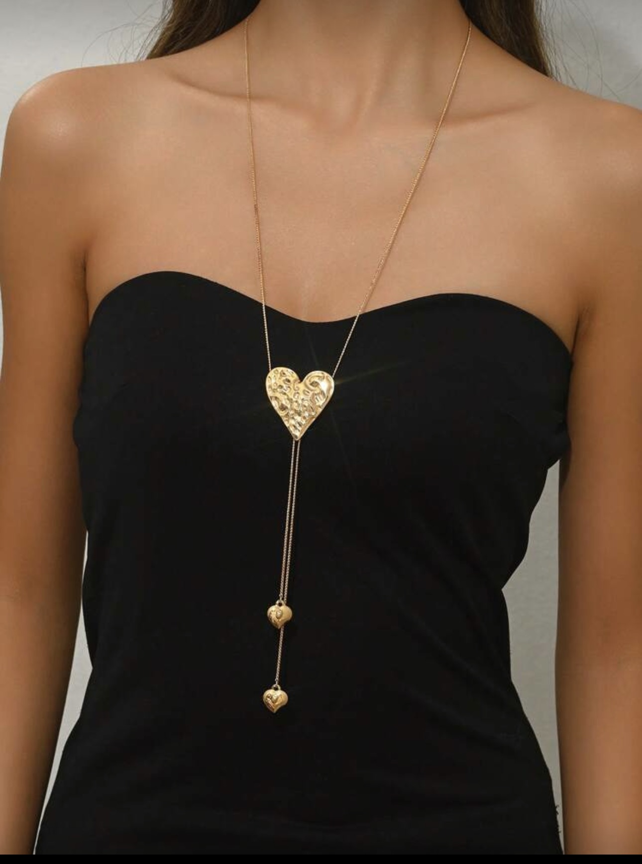 Gold Heart Pendant Necklace