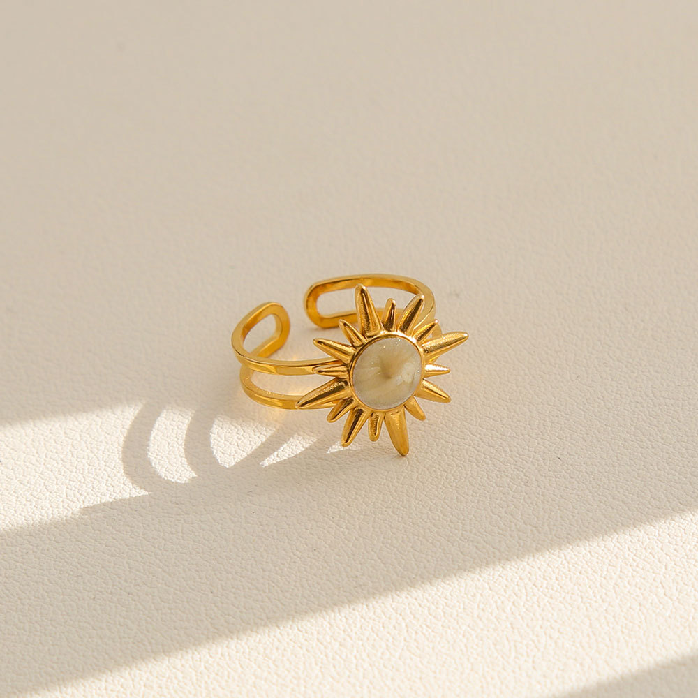 Sunburst Gold Adjustable Ring