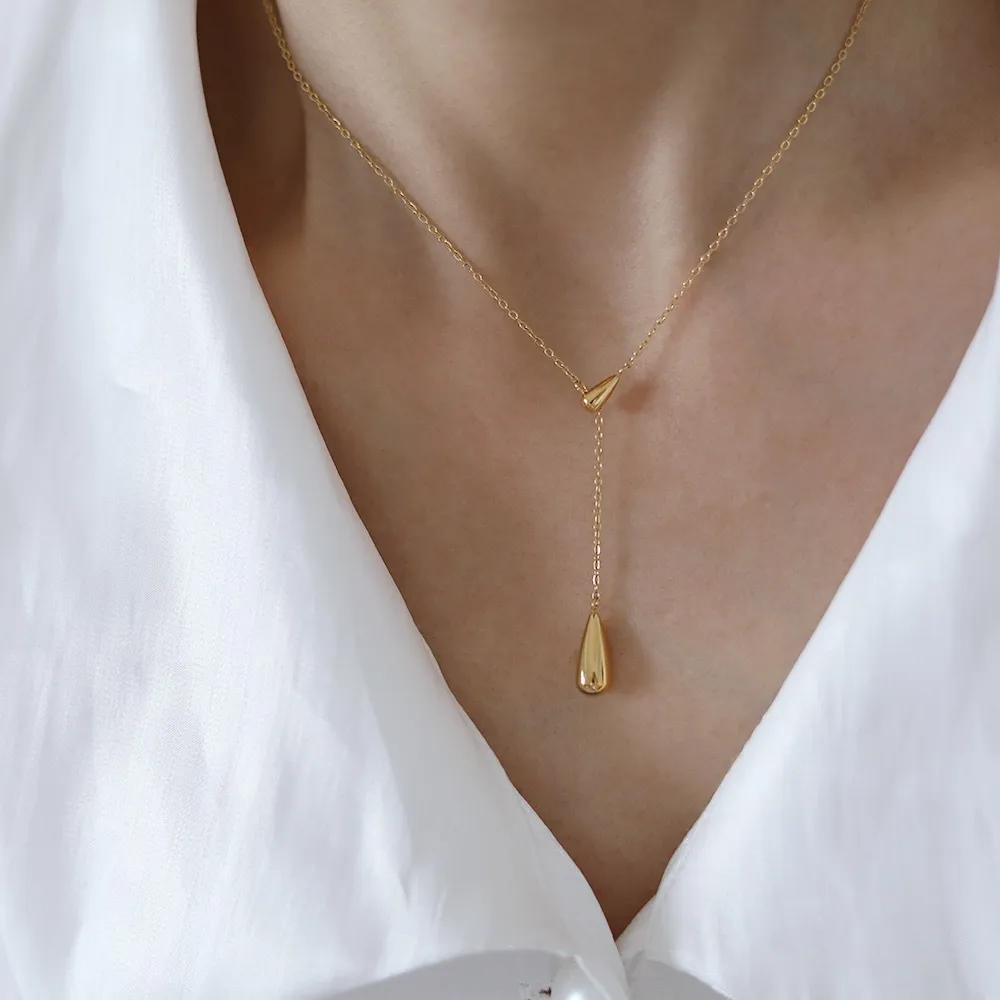 Elegant Gold Drop Necklace