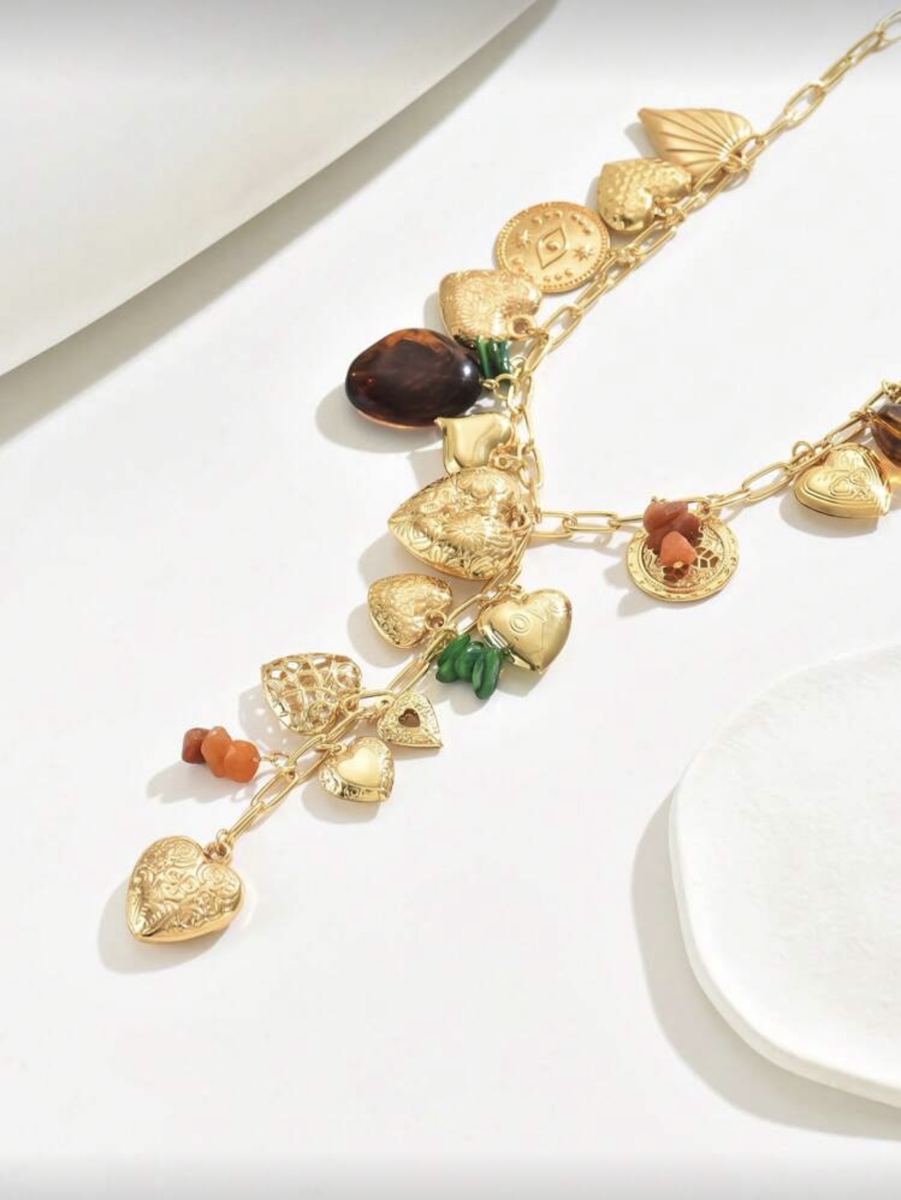 Charm Pendant Gold Necklace