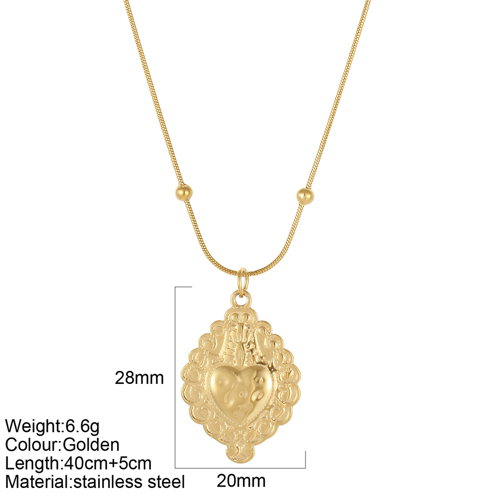 Golden Heart Pendant Necklace