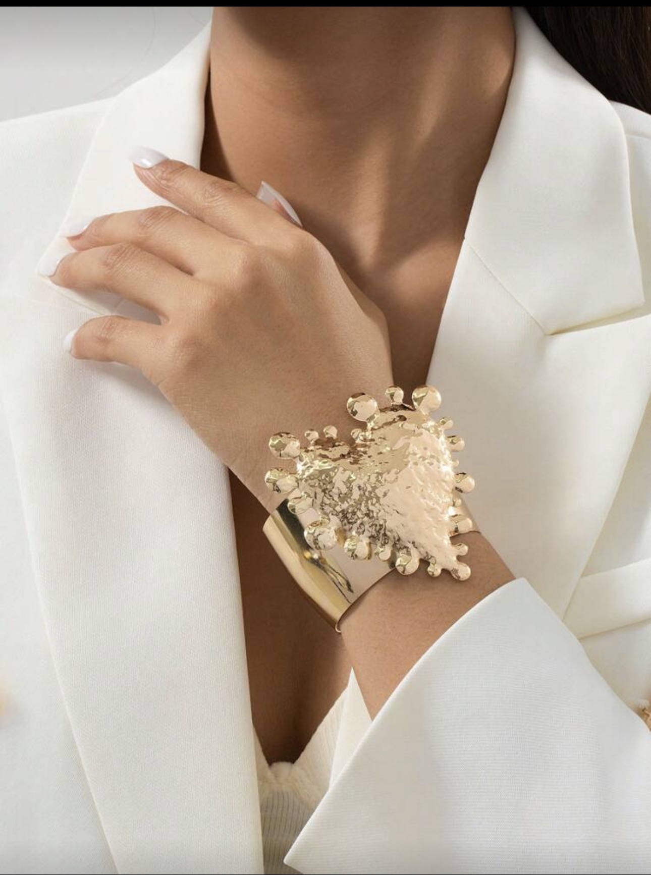 Elegant Gold Statement Bracelet