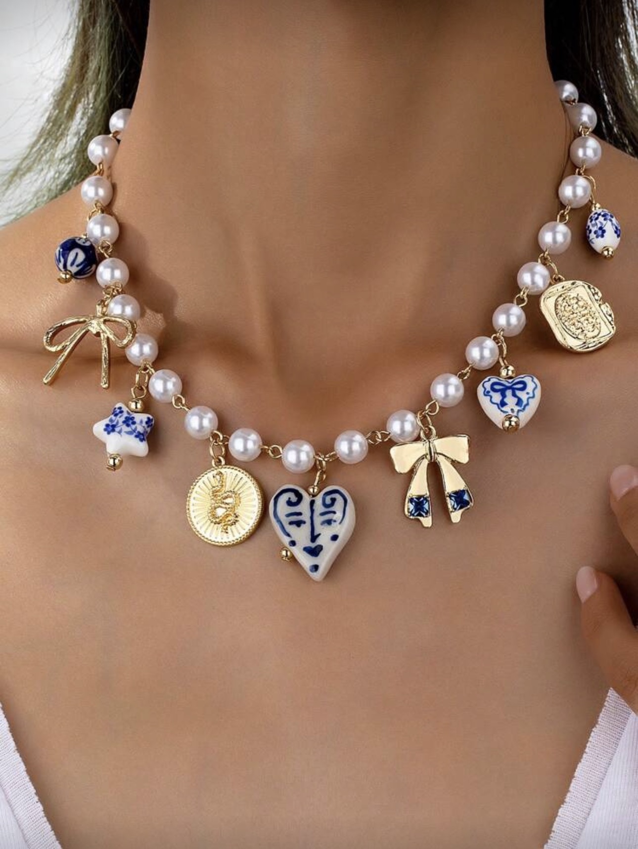 Pearl Charm Necklace