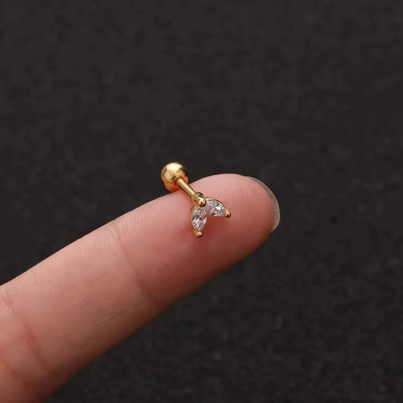 Gold Leaf Crystal Piercing