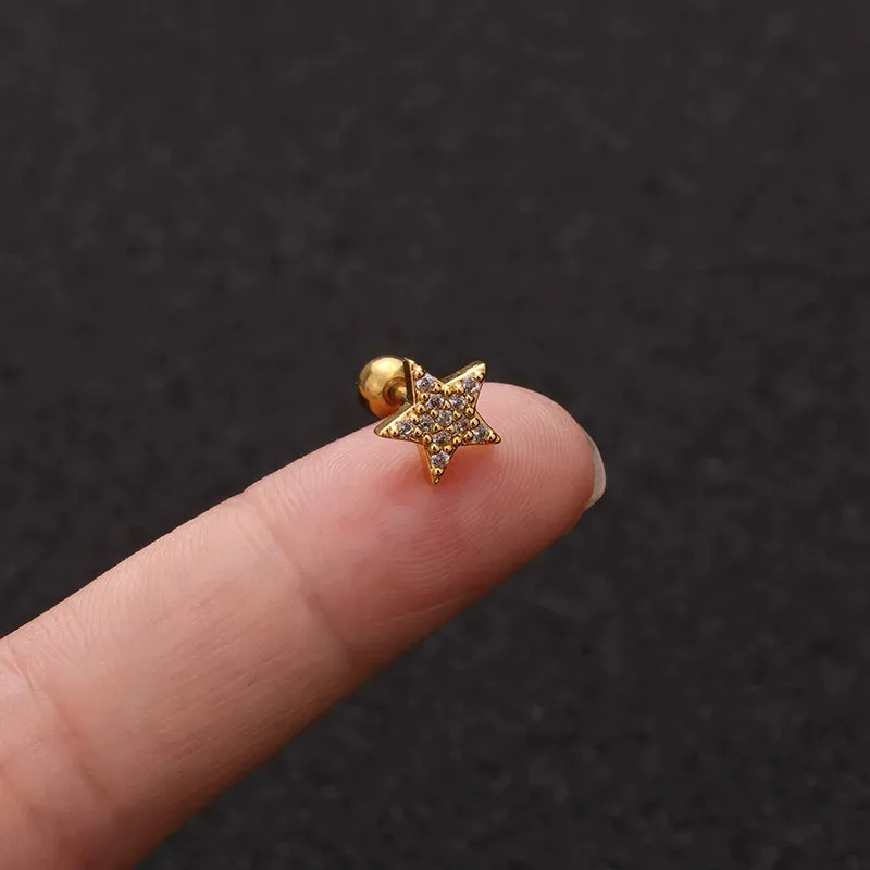 Gold Star Stud Earring