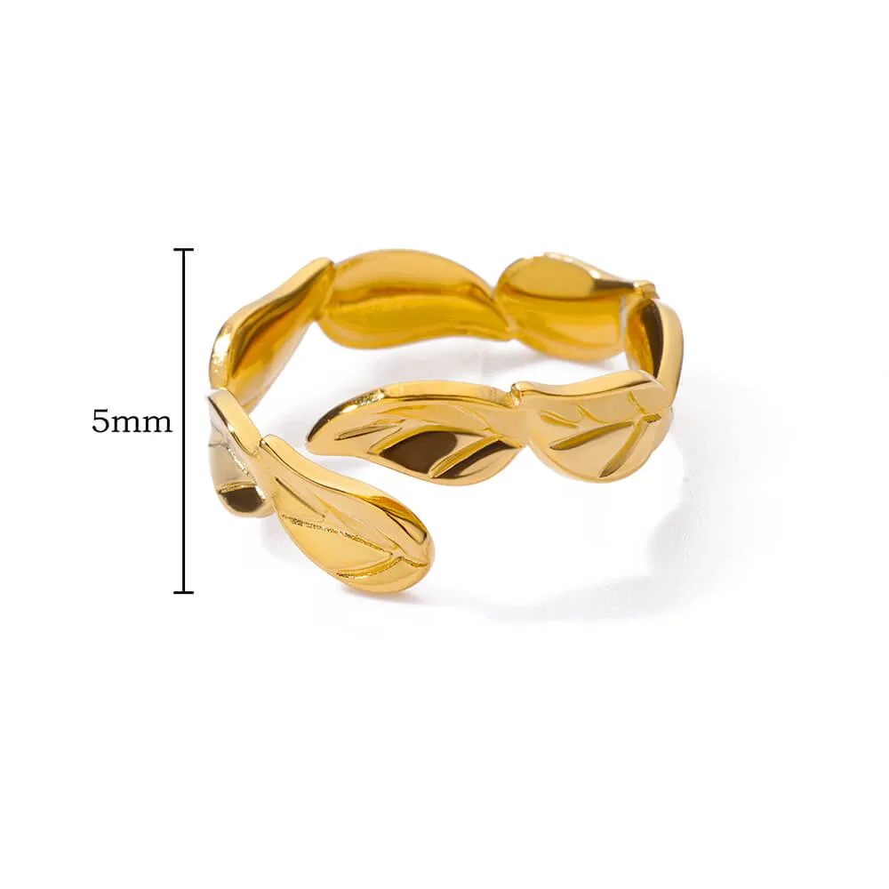 Gold Leaf Adjustable Ring