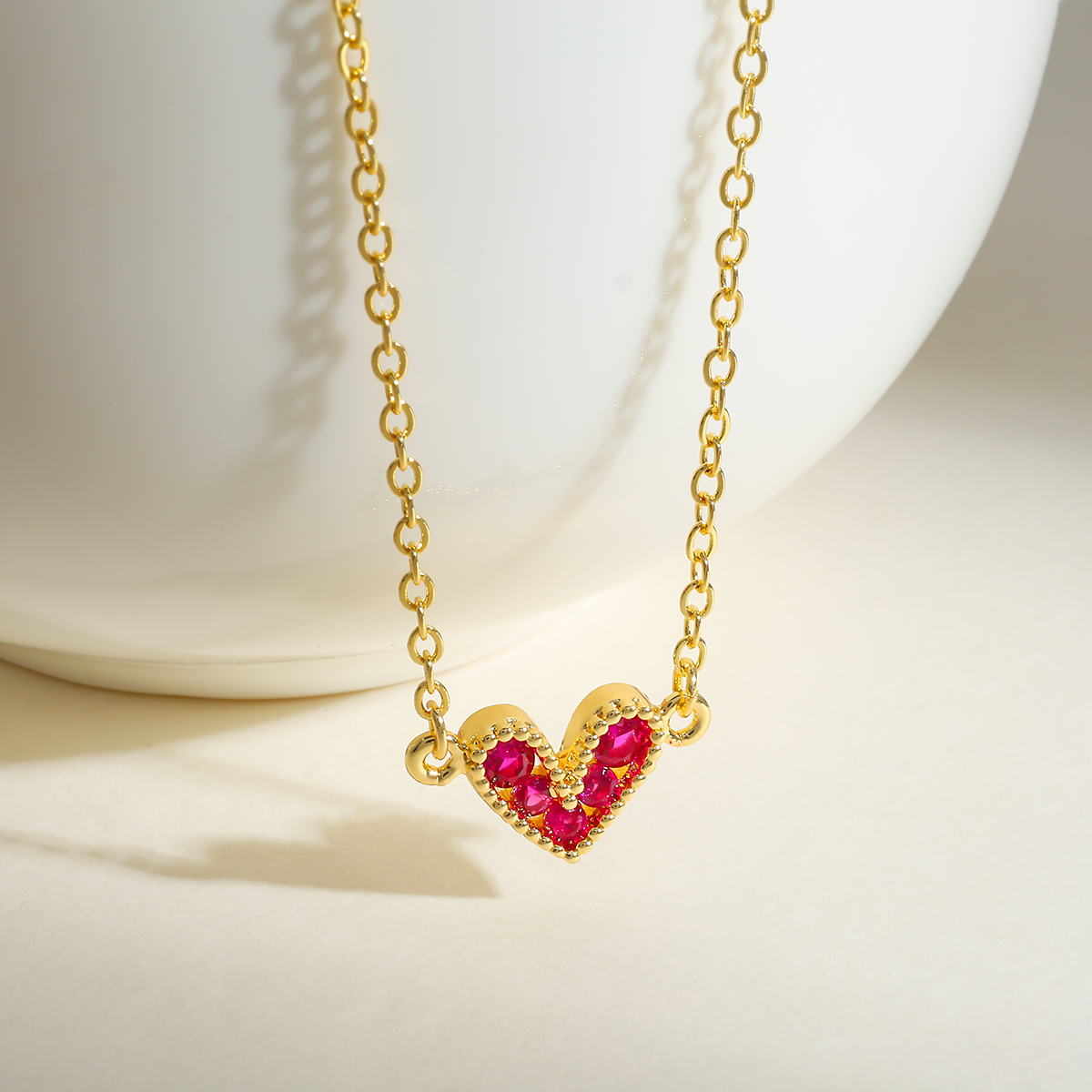 Gold Heart Pendant Necklace