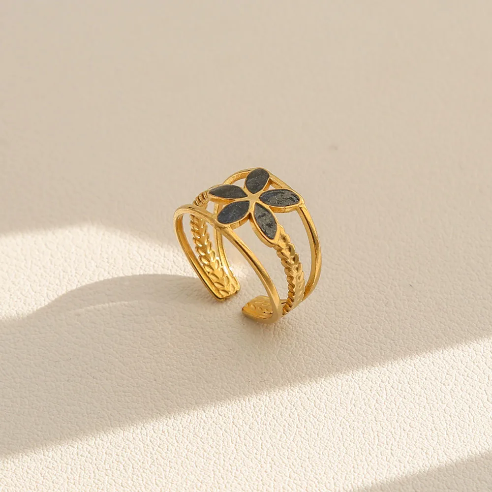 Gold Plated Flower Ring