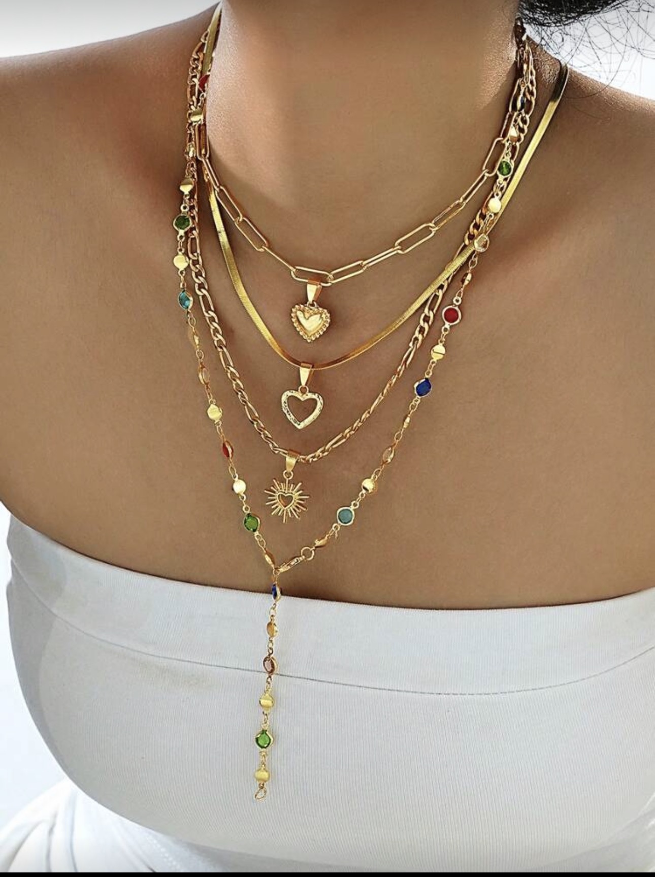 Multilayer Gold Chain Necklace