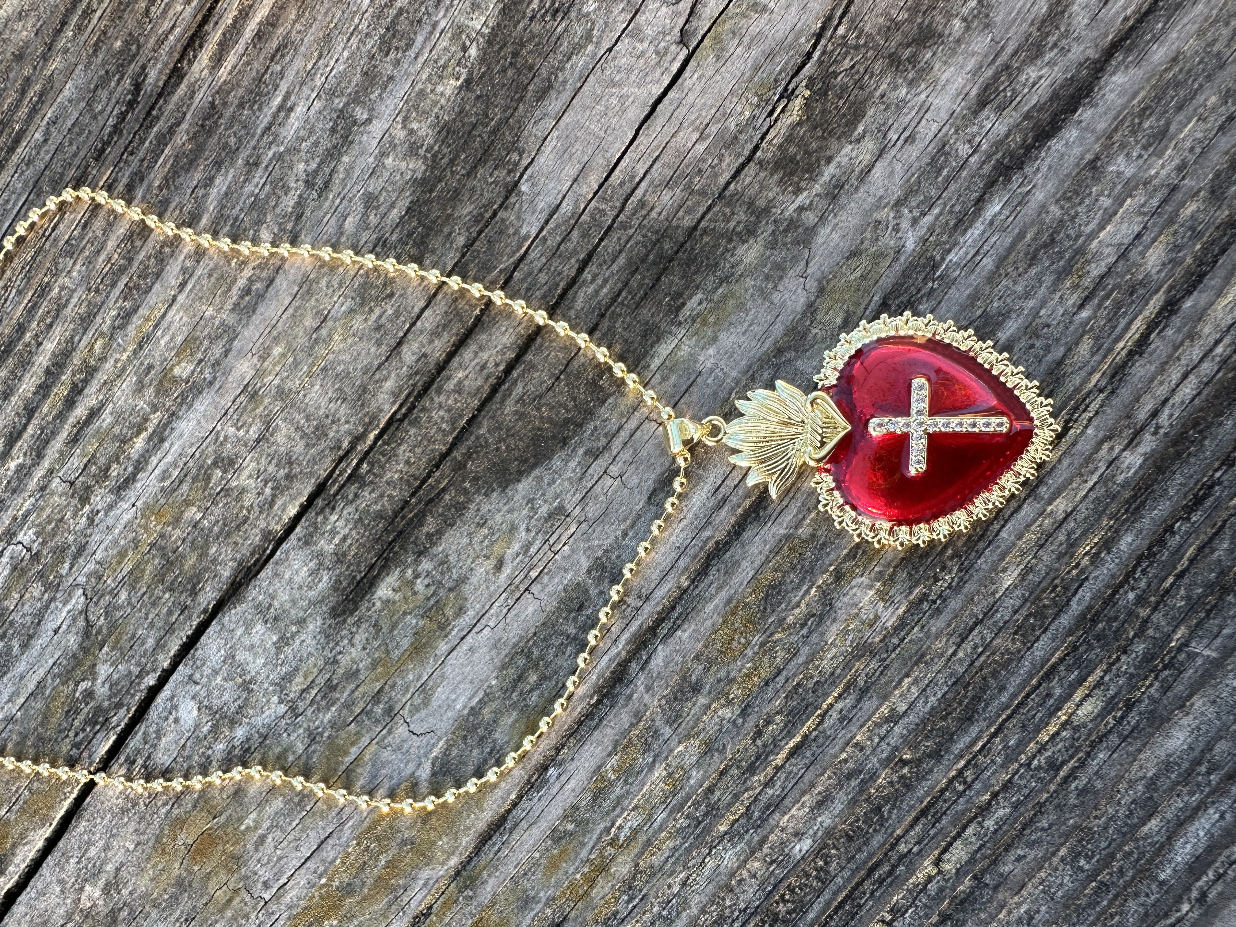 Sacred Heart Pendant Necklace