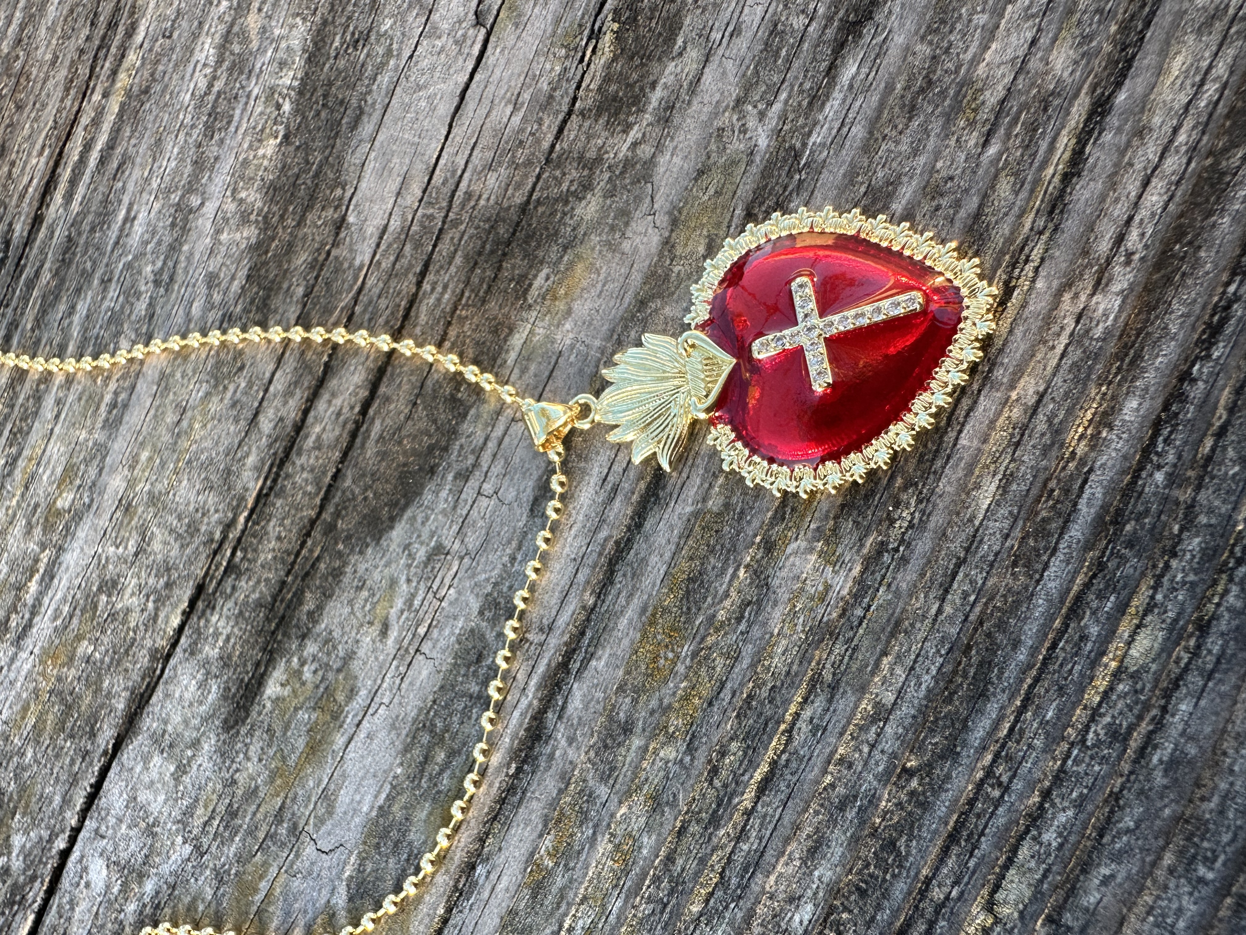 Sacred Heart Pendant Necklace