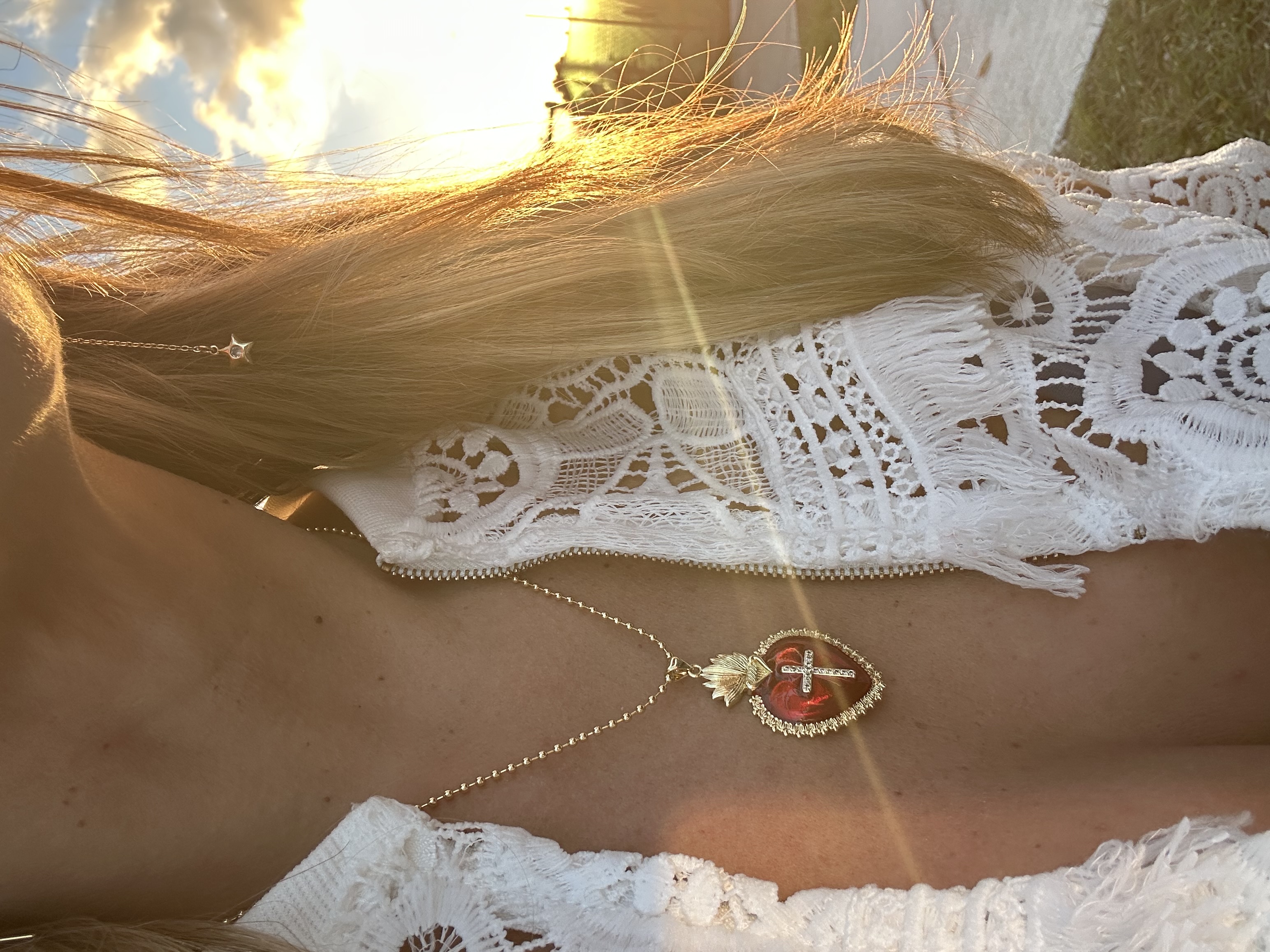 Sacred Heart Pendant Necklace