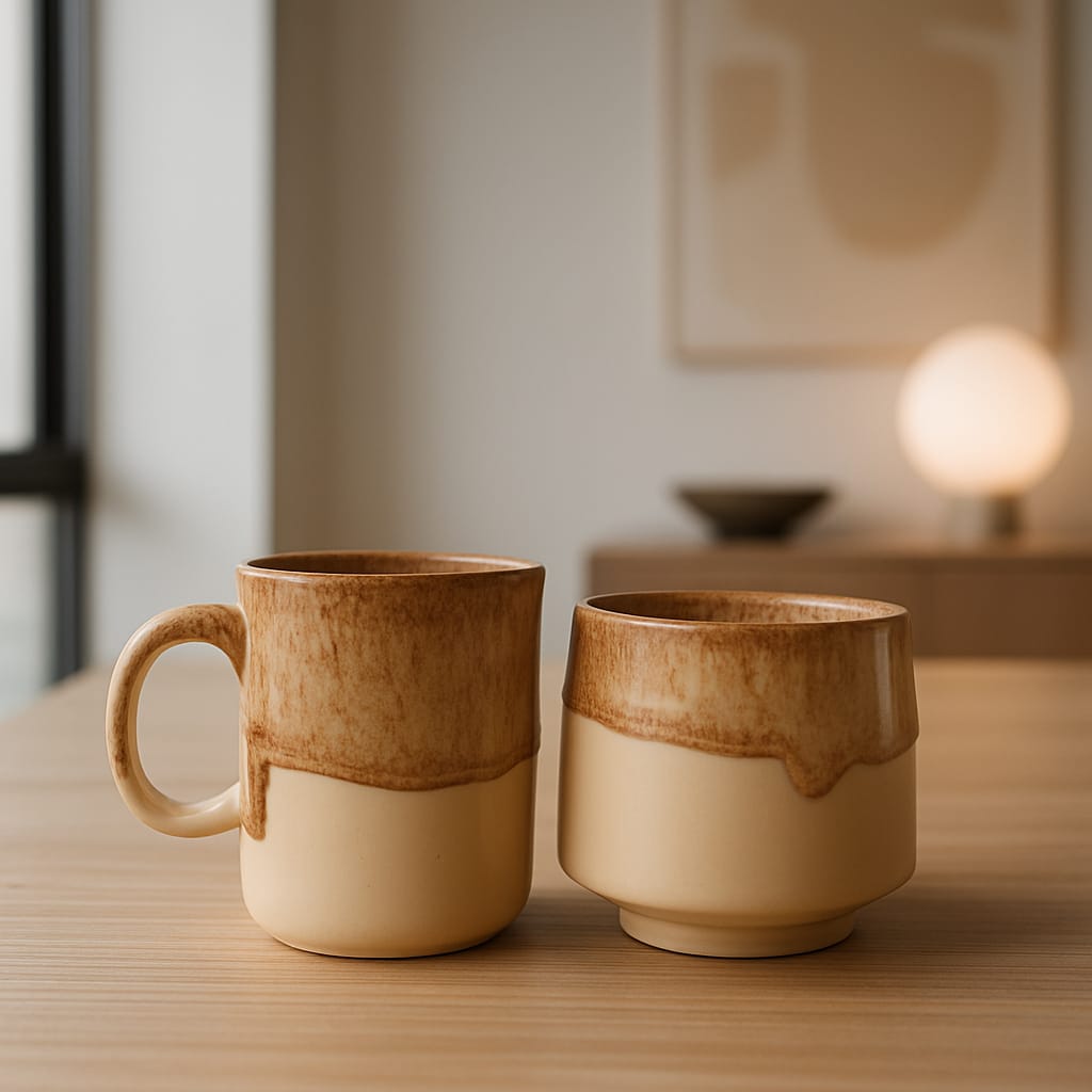Tasses en céramique artisanale