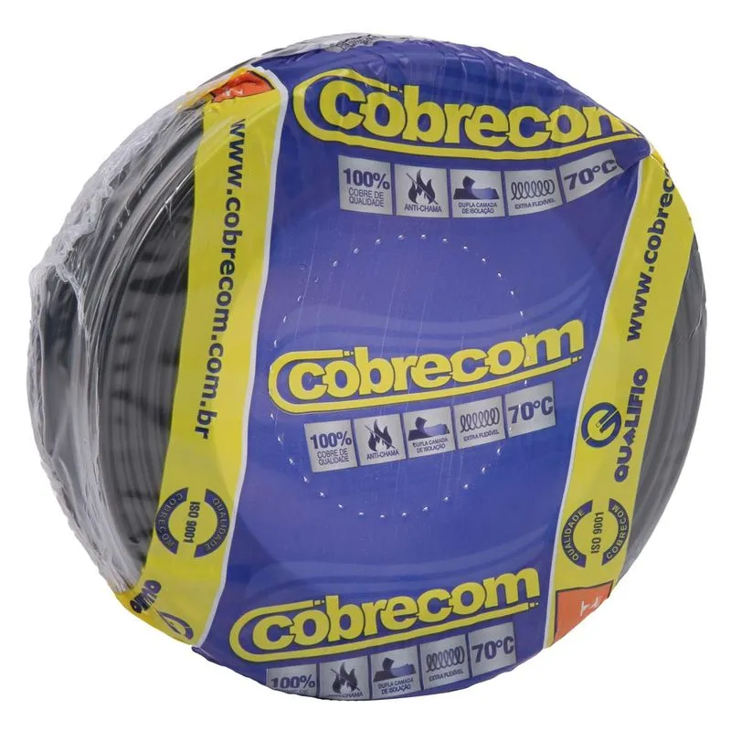 CABO FLEX 6,0MM 750V PT - CÓDIGO: 1150704401 - VENDIDO POR METRO