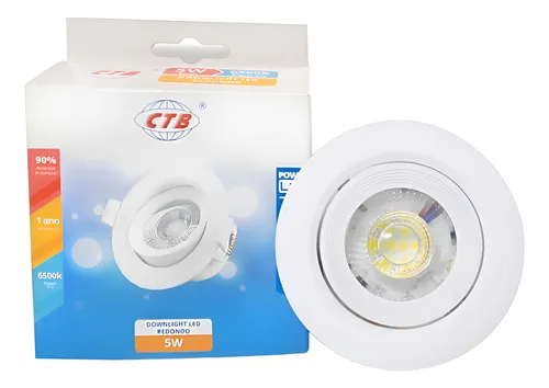 LUMINÁRIA DOWNLIGHT EMB RED 5W BC/BF 6500K - CÓDIGO: BLDS-5D BR/BF
