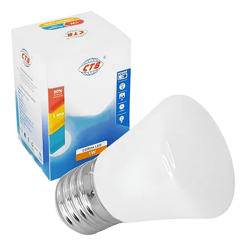 COROA LED 1W E27 BQ 127V - CÓDIGO: 762733