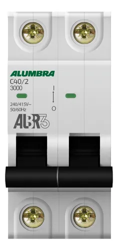 DISJUNTOR 2PX40A CURVA C ALUMBRA - CÓDIGO: 39346