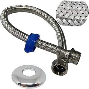 ENGATE FLEX INOX TRANCADO 60CM M X F - CÓDIGO: 10-013