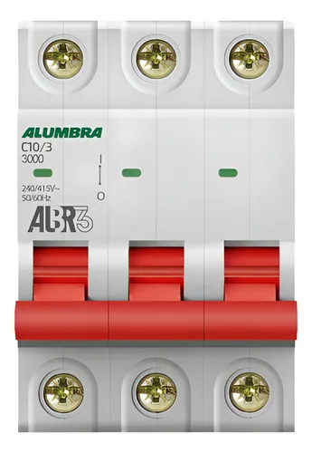 DISJUNTOR 3PX10A CURVA C ALUMBRA - CÓDIGO: 39441