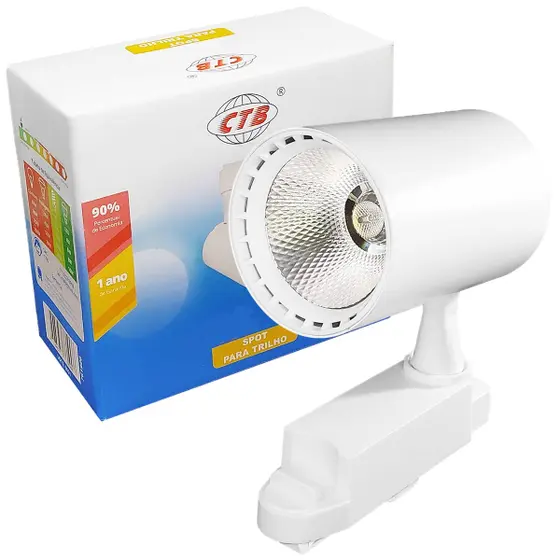 SPOT TRILHO 10W 3000K BQ BRANCO - CÓDIGO: BLST/JA-10W BR/BQ