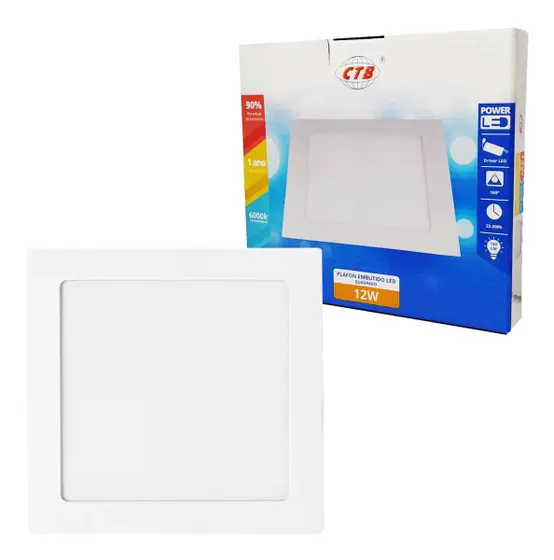 PLAFON PAINEL EMBUT QDR 12W 6500K BF BIV - CÓDIGO: BLPE12W/A-QD BR/BF