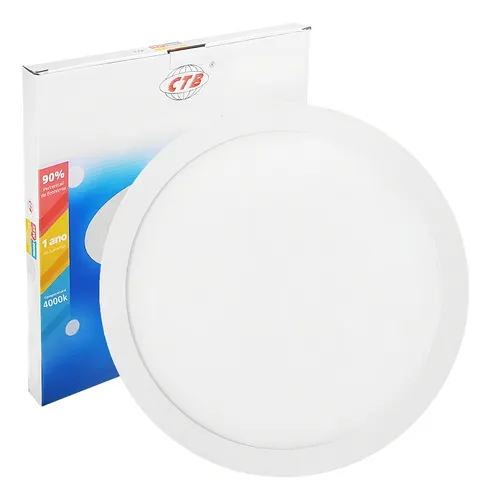 PLAFON PAINEL EMBUTIR REDONDO 24W 4000K BC BN BIV - CÓDIGO: BLPE-24W/A-RD BR/BN