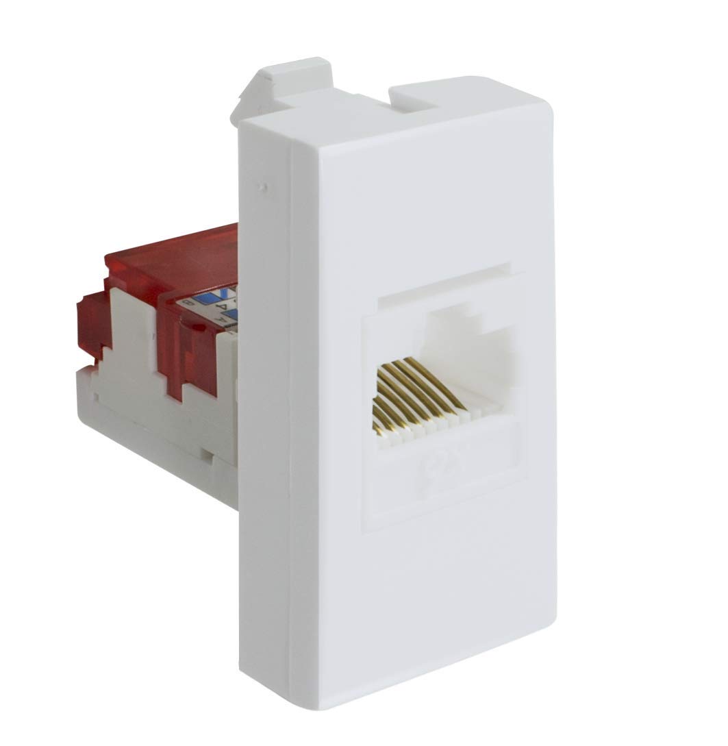 MODULO RJ45 CAT6 BRANCO SIENA - CÓDIGO: 6169