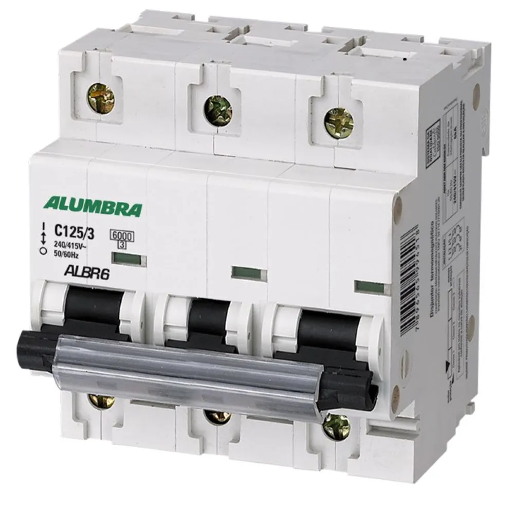 DISJUNTOR 2PX125A CURVA C ALUMBRA - CÓDIGO: 9351