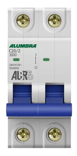 DISJUNTOR 2PX20A CURVA C ALUMBRA - CÓDIGO: 39343