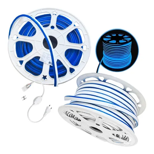 FITA NEON LED BNL 8MM 127V AZUL - CÓDIGO: BNL-8MM 127V AZ