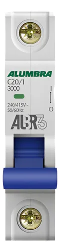 DISJUNTOR 1PX20A CURVA C ALUMBRA - CÓDIGO: 39243