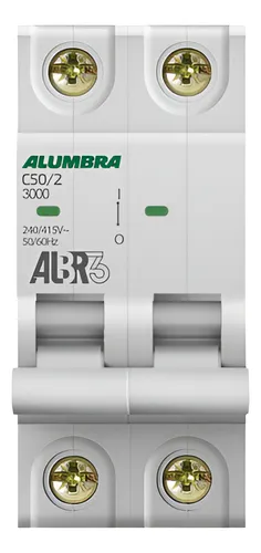 DISJUNTOR 2PX50A CURVA C ALUMBRA - CÓDIGO: 39347